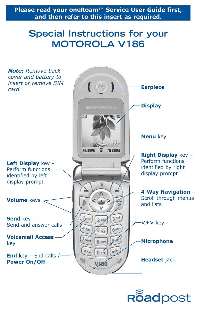 Motorola V186 User manual