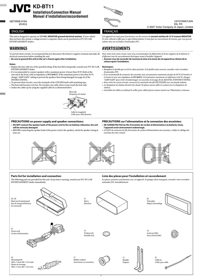 JVC KD-BT11 - Radio / CD Guide