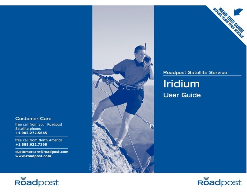 Iridium Iridium Roadpost Satellite Service User manual