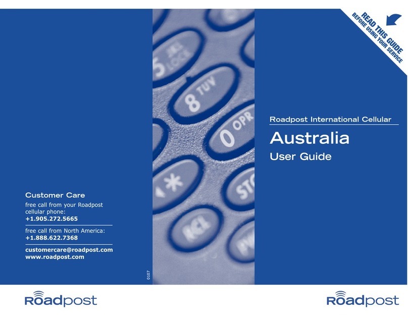 Roadpost Australia Roadpost International Cellular user guide