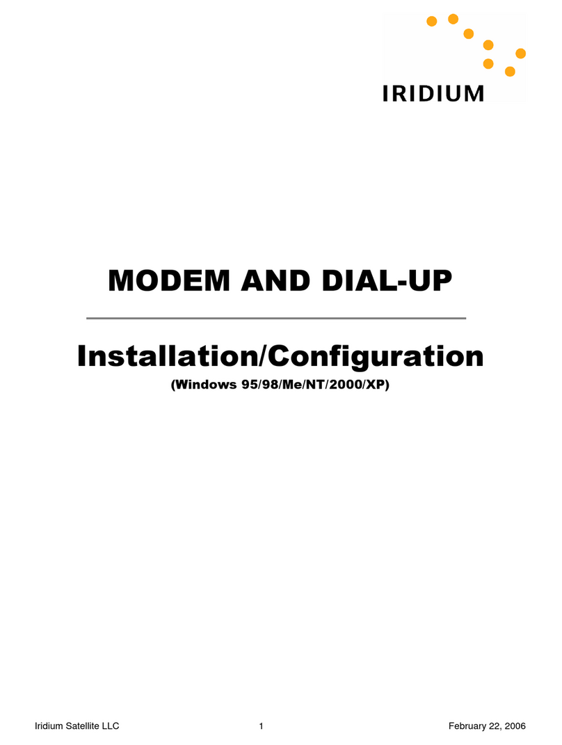 Iridium MODEM AND DIAL-UP /configuration Installation &  configuration guide