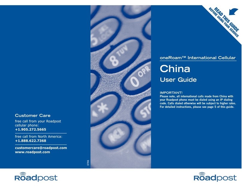 Roadpost China oneRoam International Cellular user guide