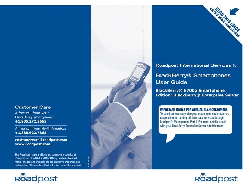 Blackbe;rry 8700g - GSM User manual Blackbe;rry 8700g - GSM User manual