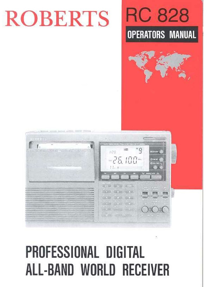 Roberts RC828 Operators Operator's manual