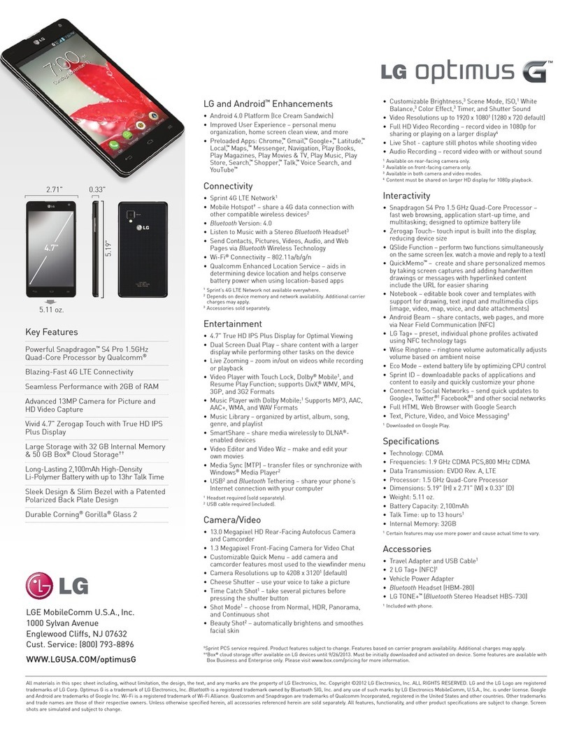 LG LS970 Sprint User manual