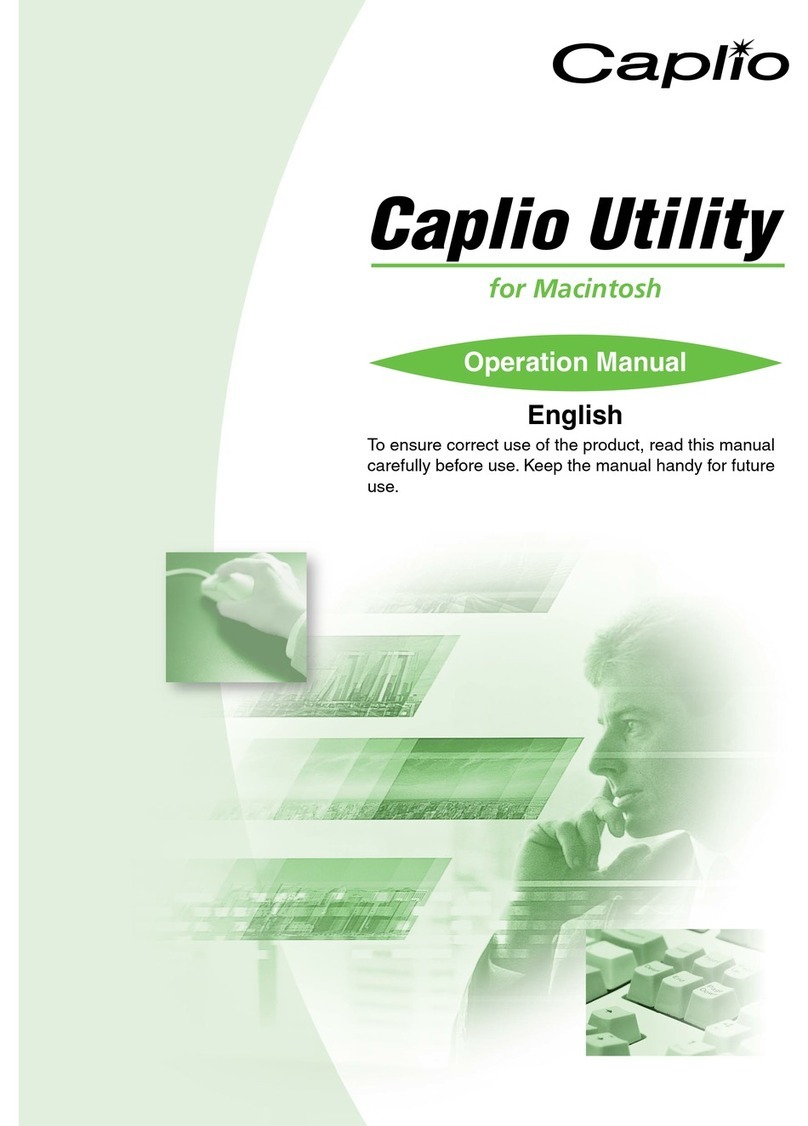 Ricoh Caplio Utility for Macintosh User manual