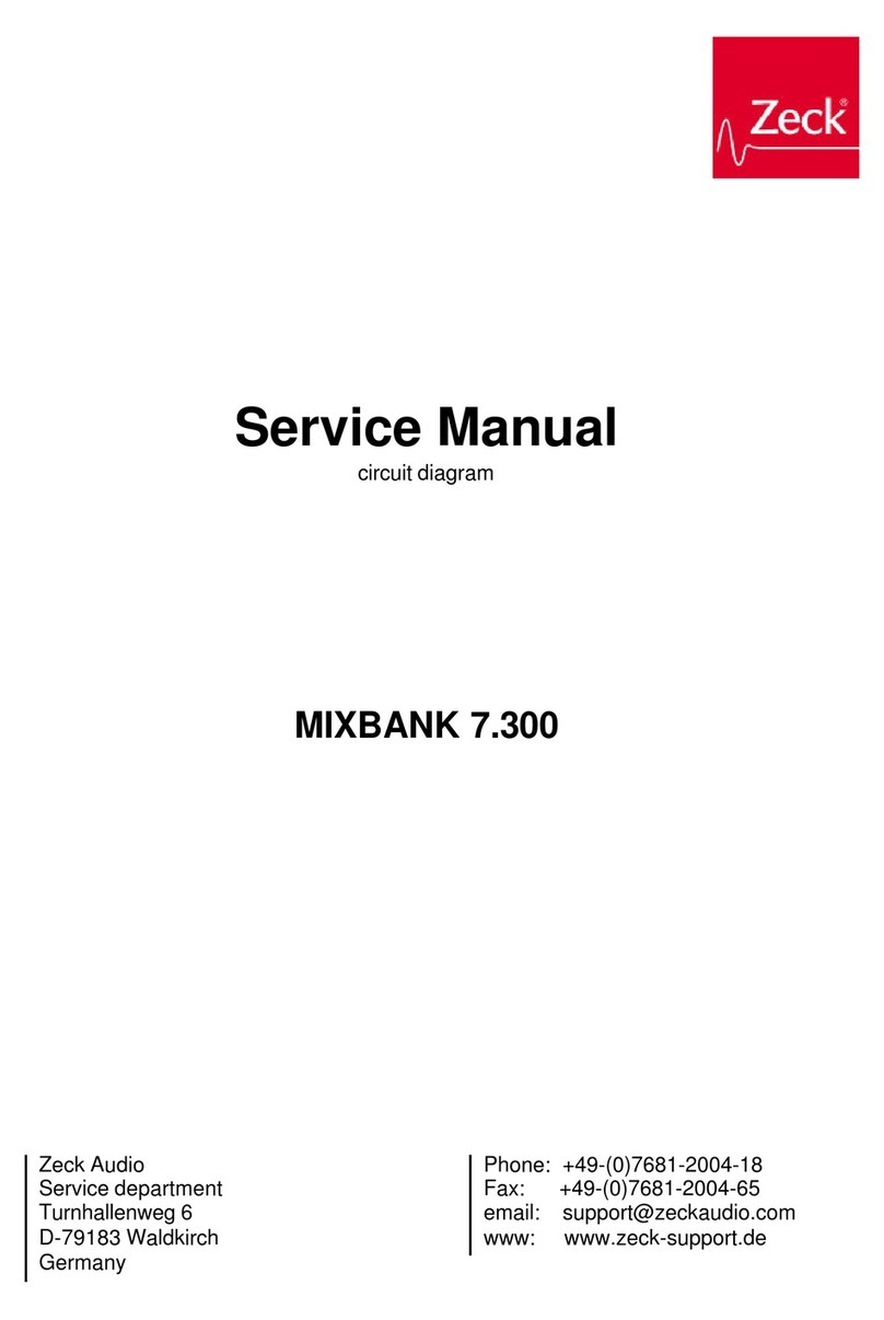 Zeck Audio MIXBANK 7.300 Service manual