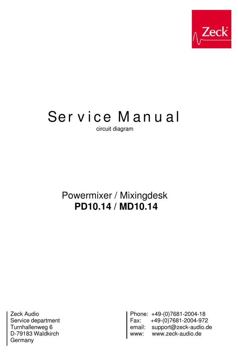 Zeck Audio MD 10.14 Service manual