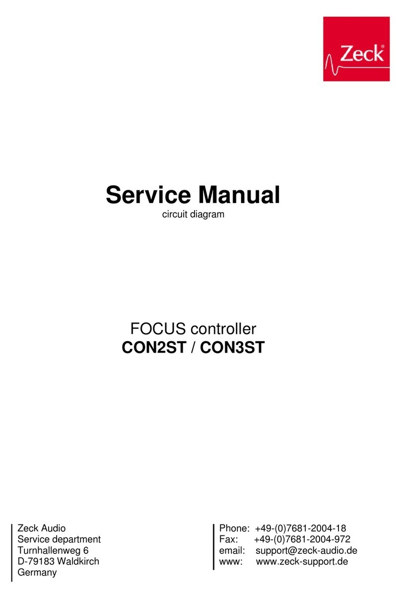 Zeck Audio FOCUS CON2ST Service manual