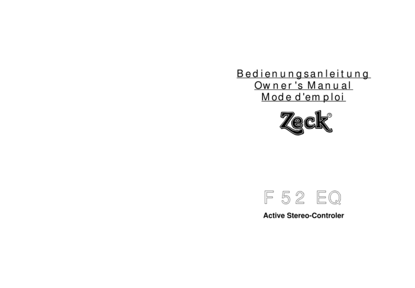 Zeck Audio F52EQ User manual