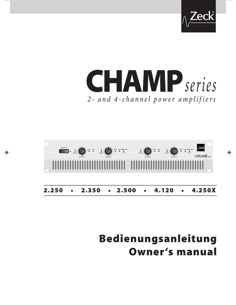 Zeck Audio CHAMP 2.250 User manual