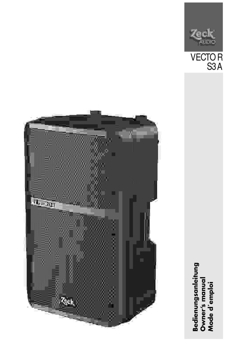 Zeck Audio VECTOR S3A owner's manual