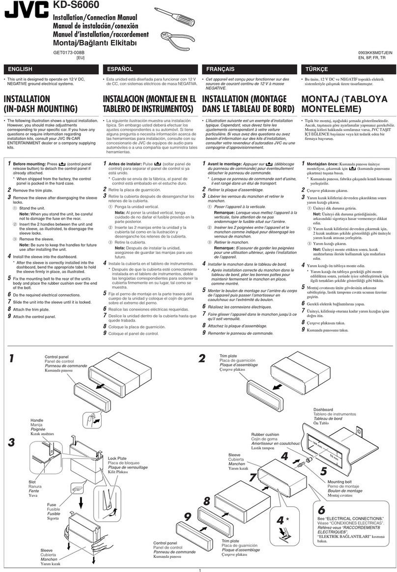 JVC KD-S6060 Installation & connection manual
