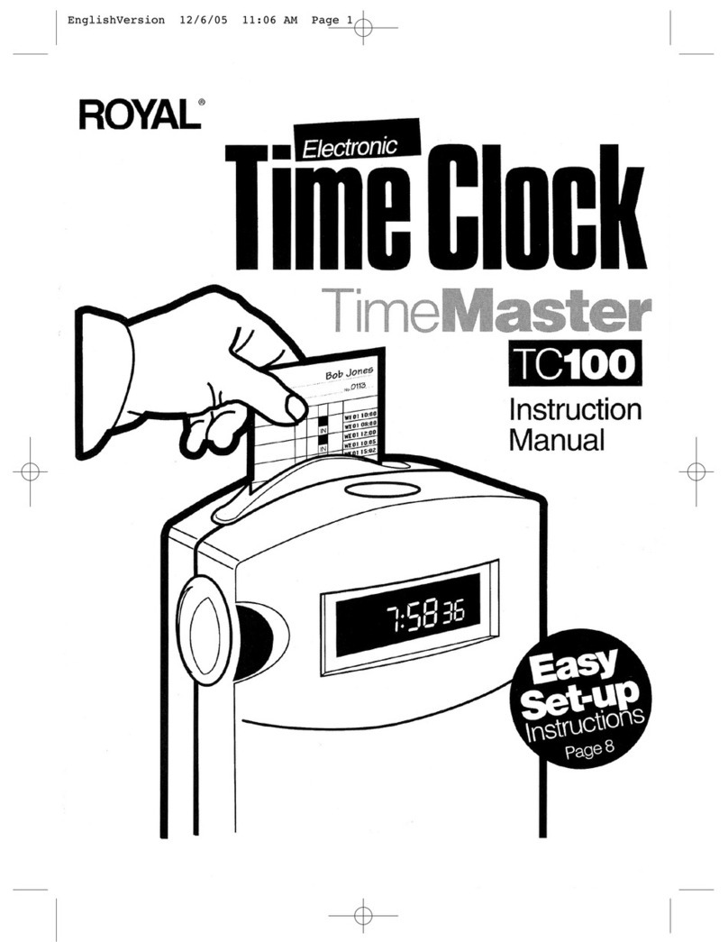 Royal TimeMaster TC100 User manual