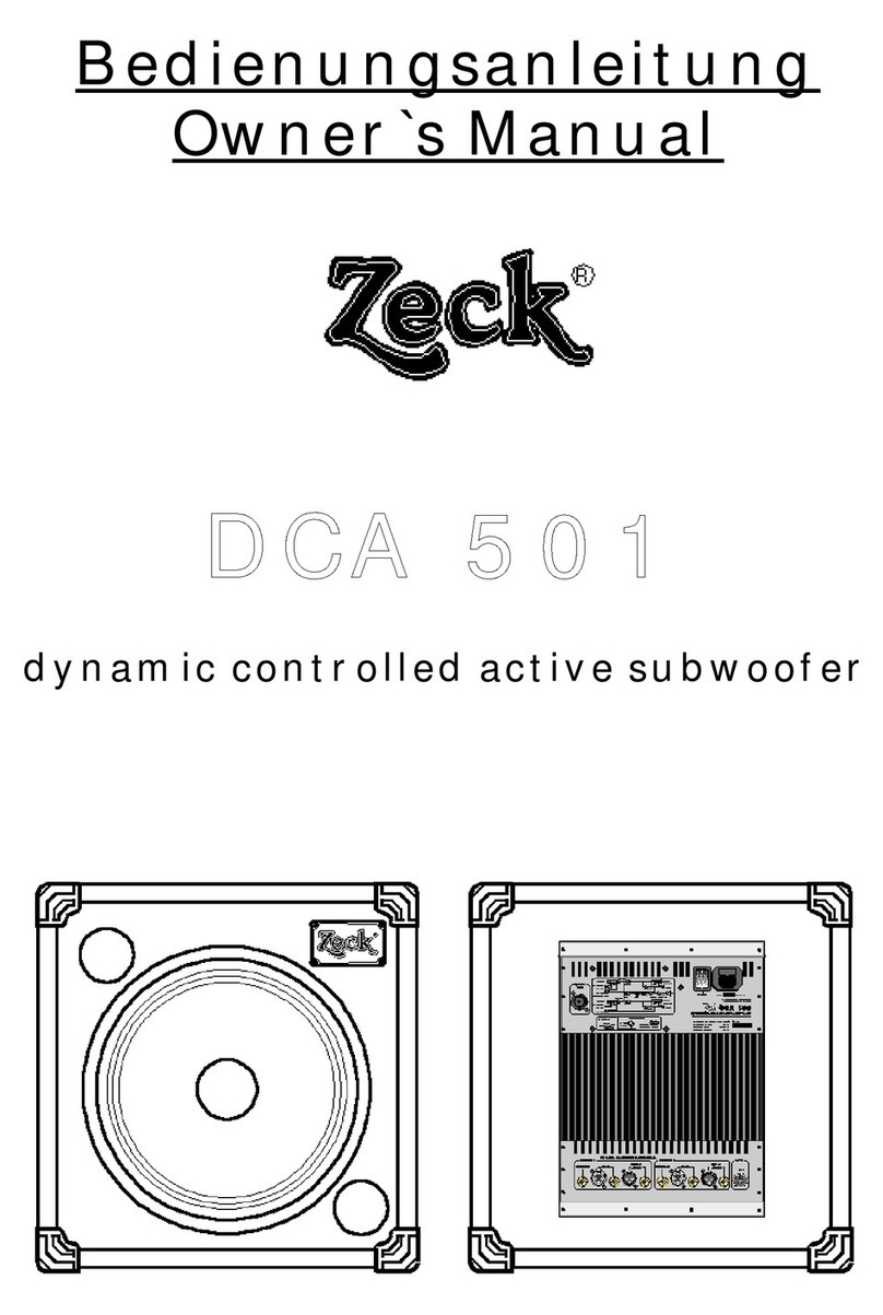Zeck Audio DCA500 owner's manual