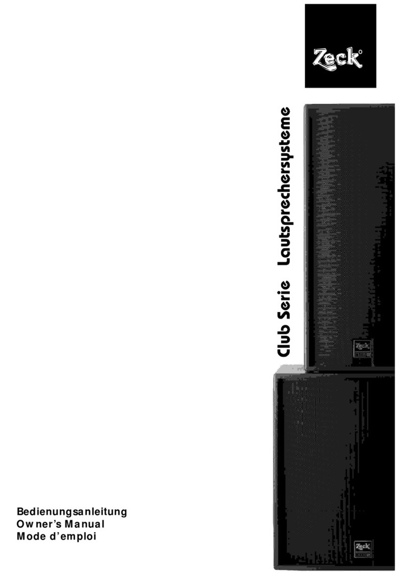 Zeck Audio Club Serie User manual