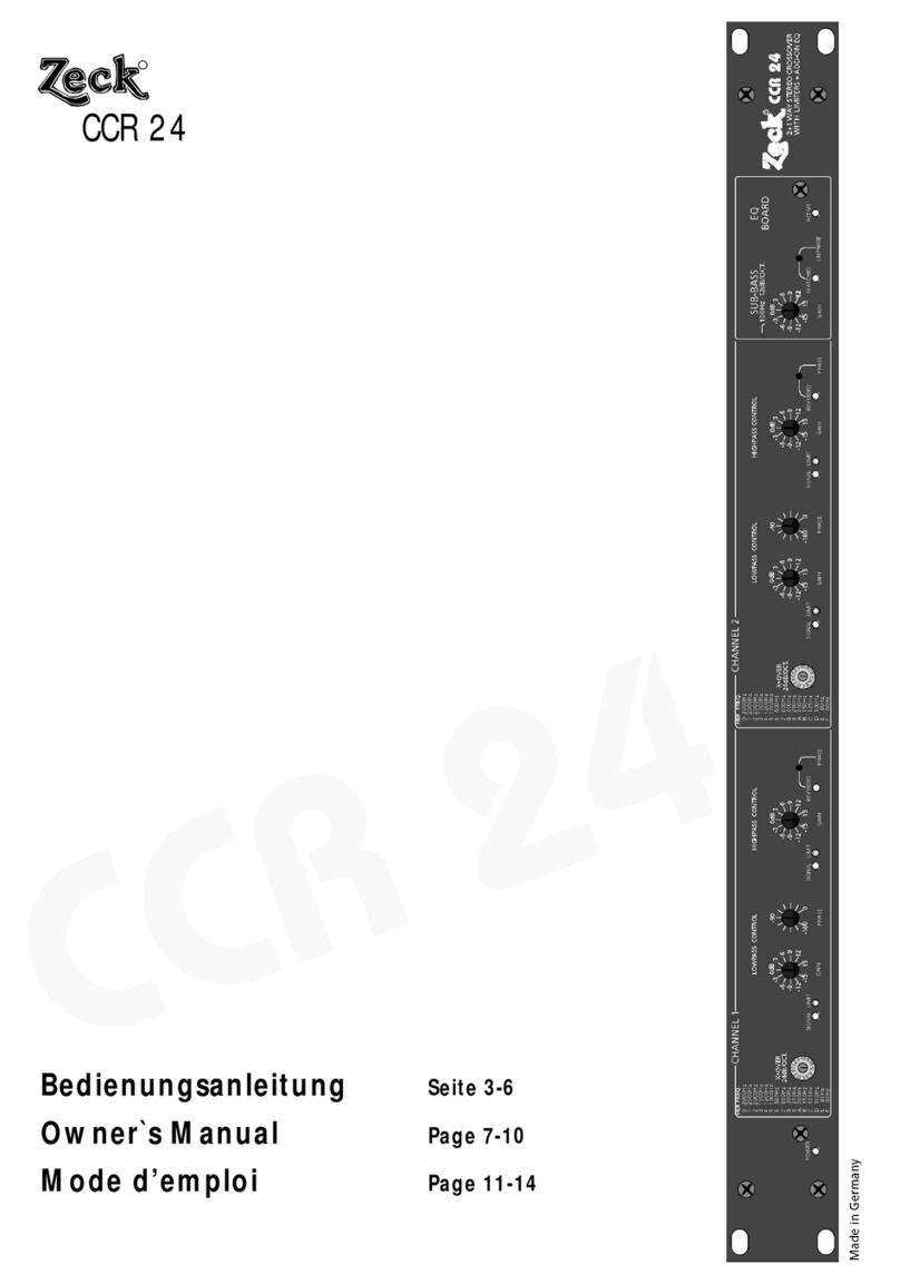 Zeck Audio CCR24 owner's manual