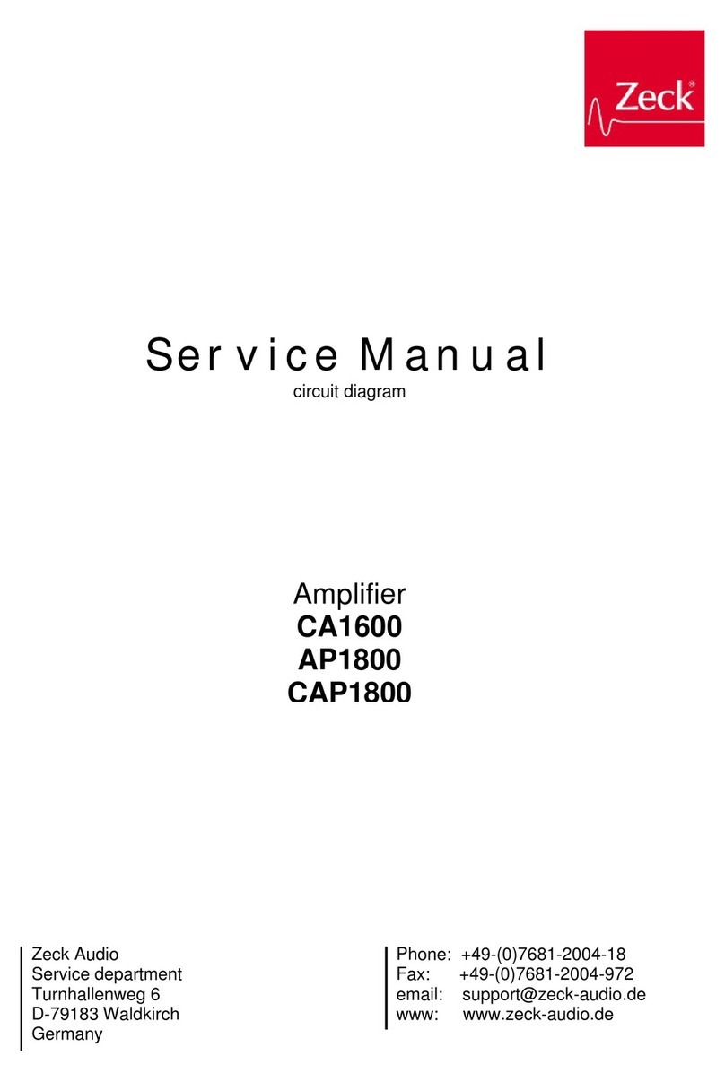 Zeck Audio AP1800 User manual