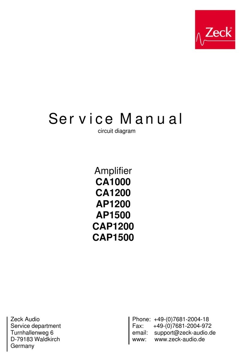 Zeck Audio AP1200 Service manual