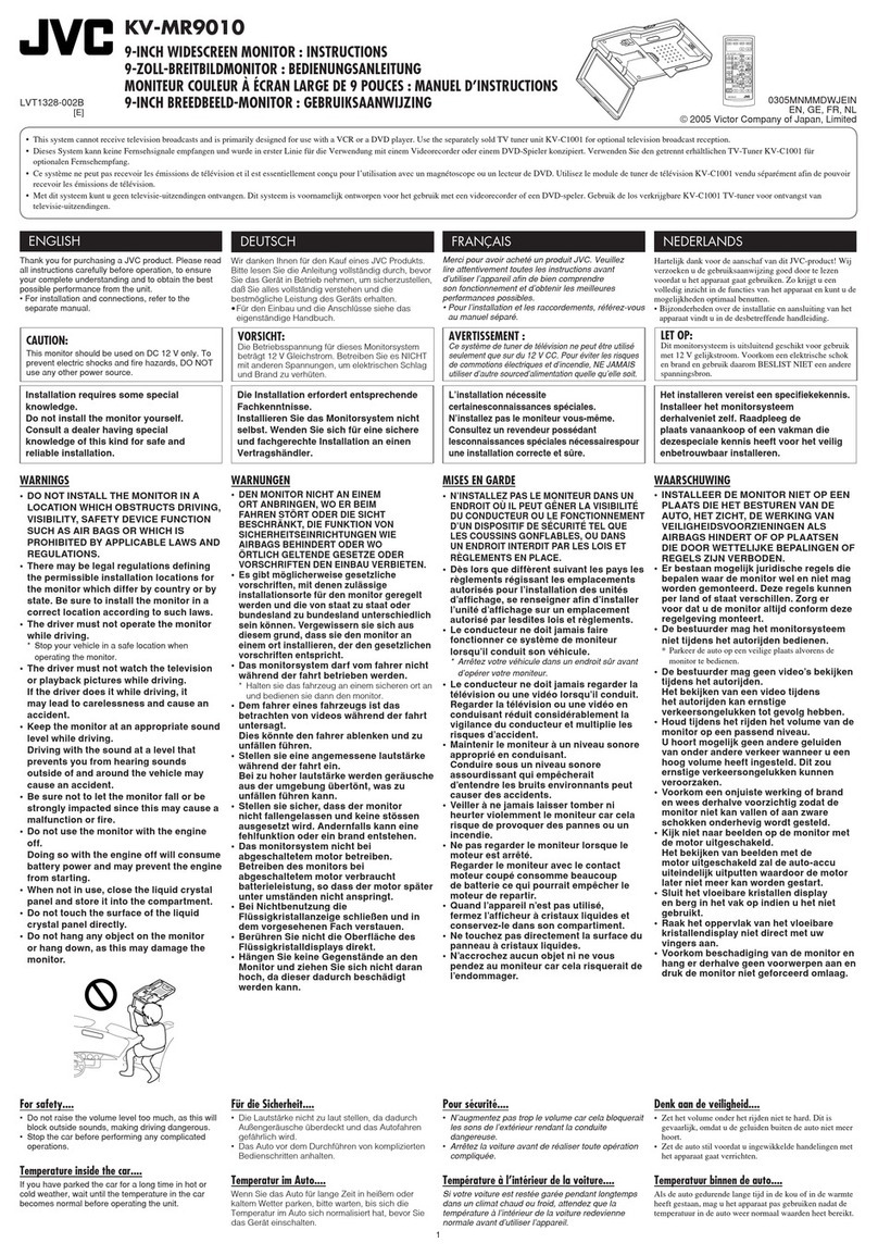 JVC KV-MR9010 User manual JVC KV-MR9010 User manual