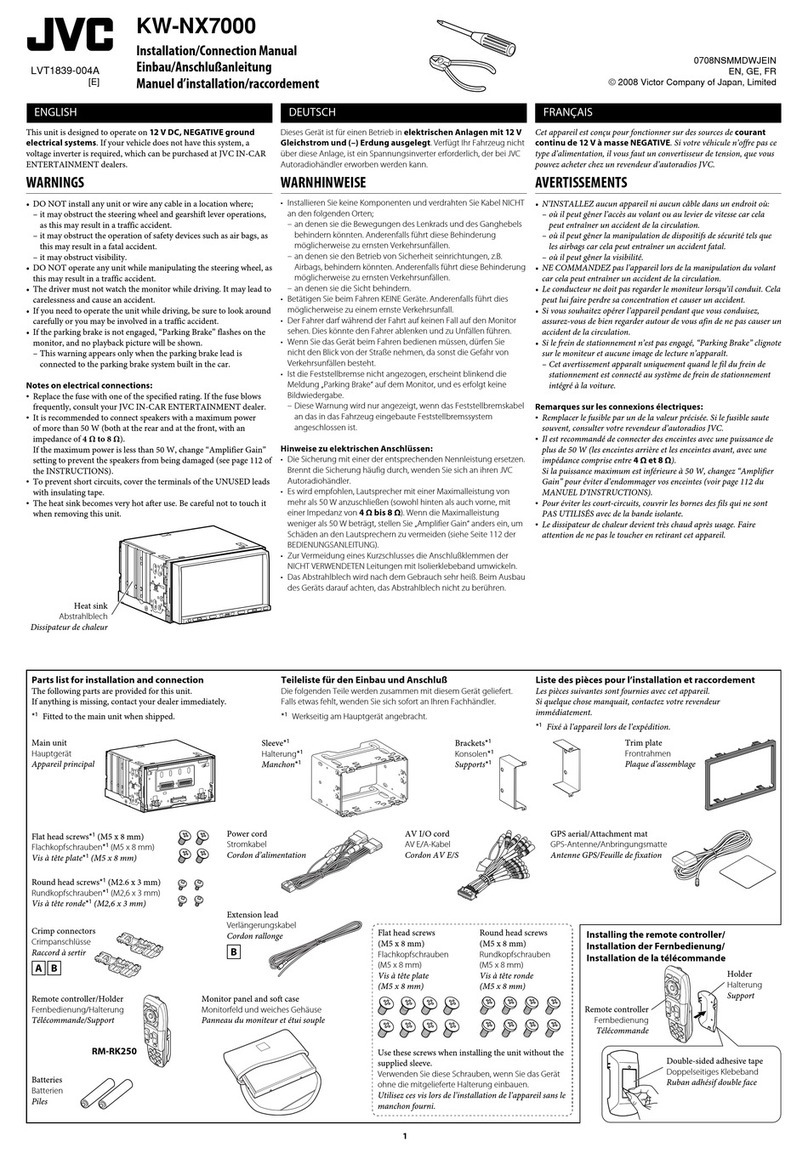 JVC KW NX7000 - Double Din Navigation Guide