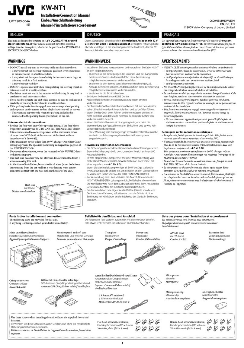 JVC KW-NT1 - Navigation System With DVD player Guide