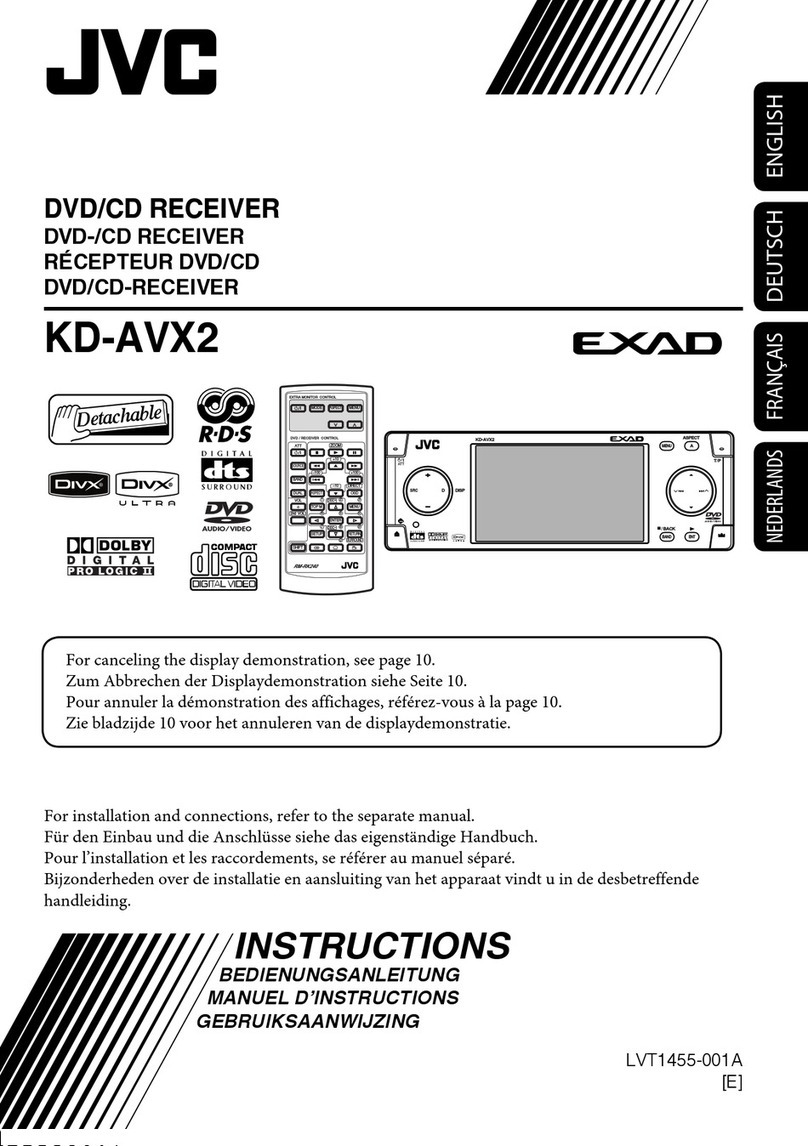 JVC KD-AVX2 - DVD Player With LCD Monitor User manual JVC KD-AVX2 - DVD Player With LCD Monitor User manual
