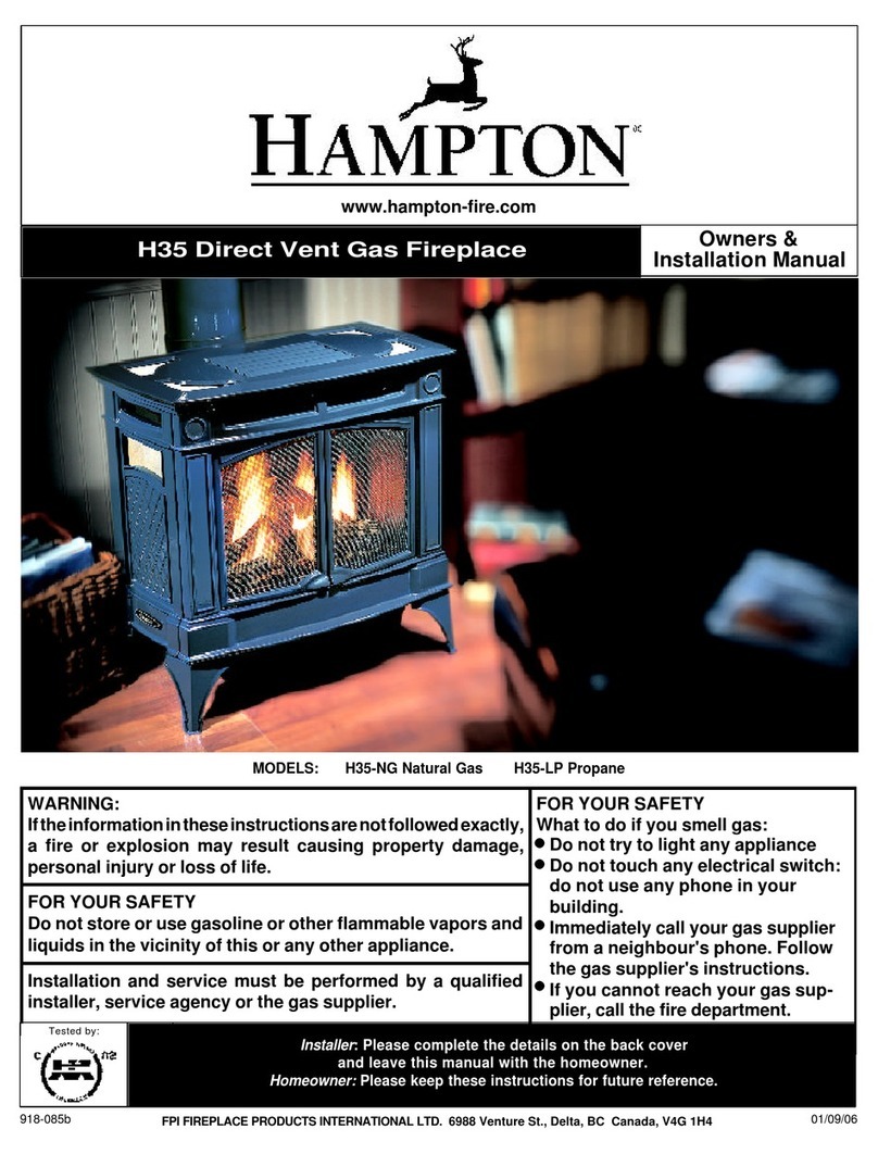 HAMPTON BAY Hampton H35-NG Owners & installation manual HAMPTON BAY Hampton H35-NG Owners & installation manual