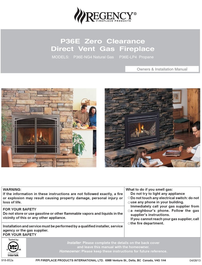 Regency P36E-NG4 Quick start guide