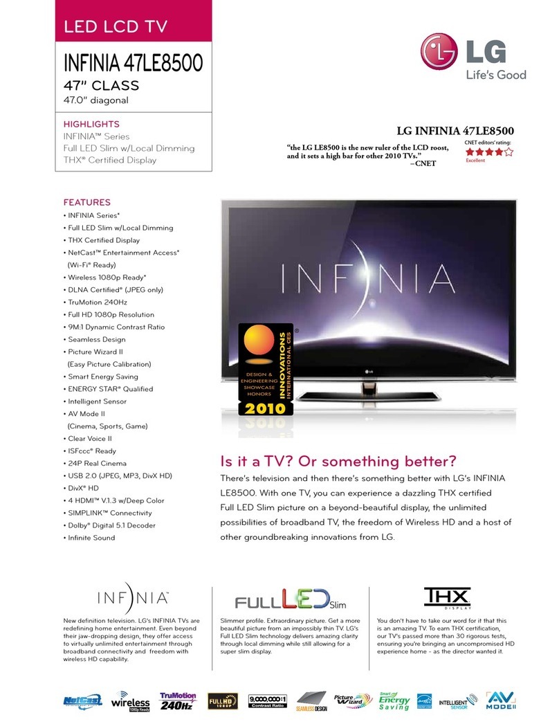 LG INFINIA 47LE8500 User manual