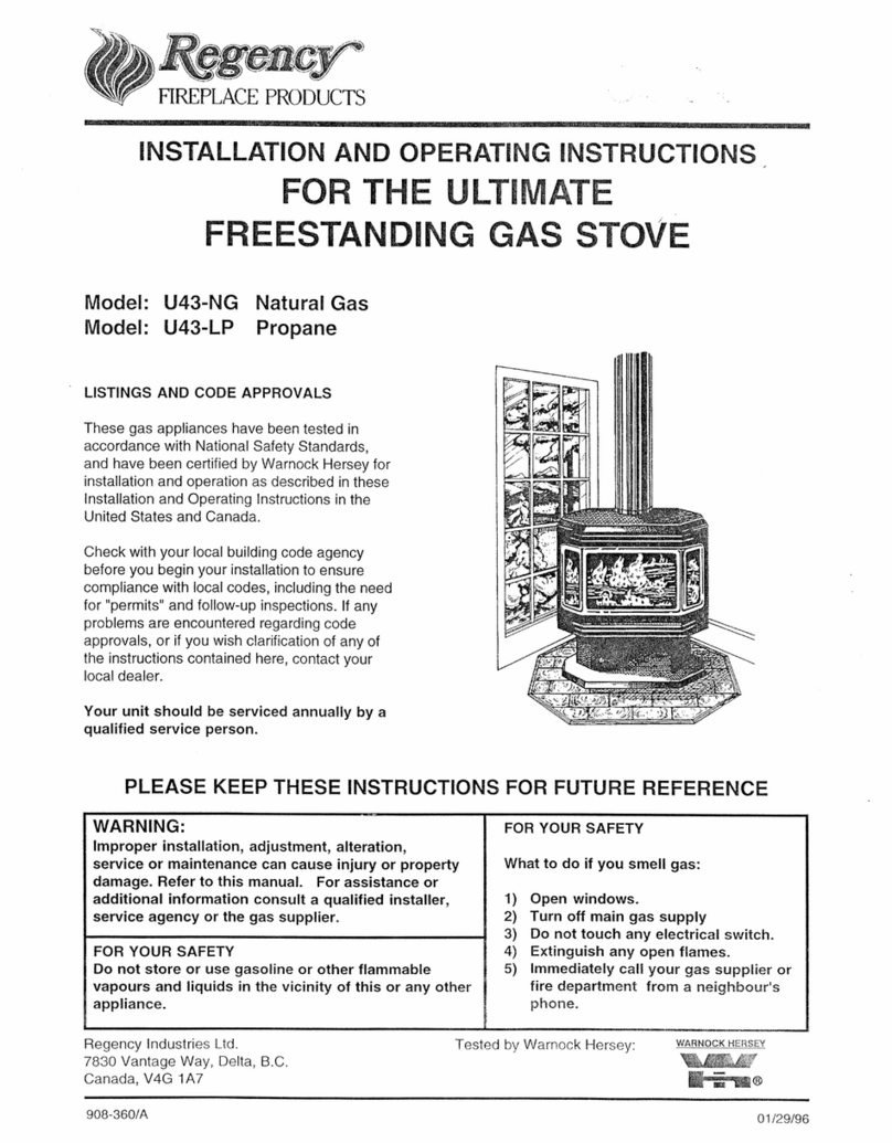 Regency ULTIMATE U43-NG User manual