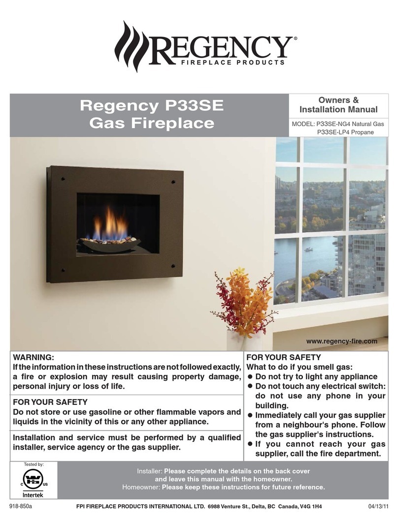 Regency Sunrise P33SE-NG4 Owners & installation manual Regency Sunrise P33SE-NG4 Owners & installation manual