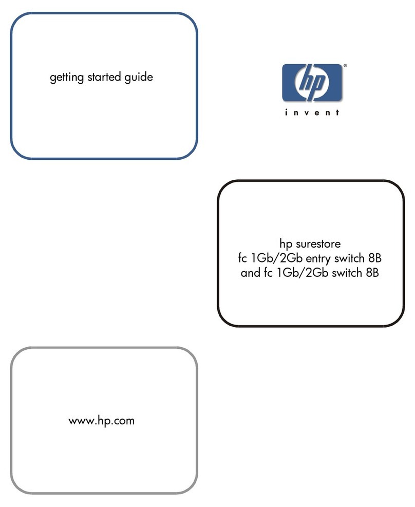 HP StorageWorks 8B - FC Entry Switch User manual HP StorageWorks 8B - FC Entry Switch User manual