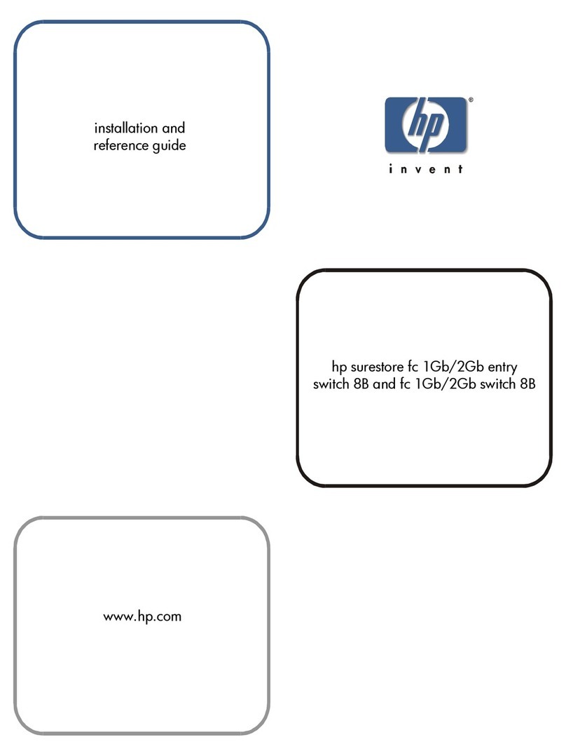 HP StorageWorks 8B - FC Entry Switch User manual HP StorageWorks 8B - FC Entry Switch User manual
