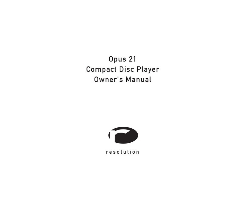 Resolution Opus 21 owner's manual