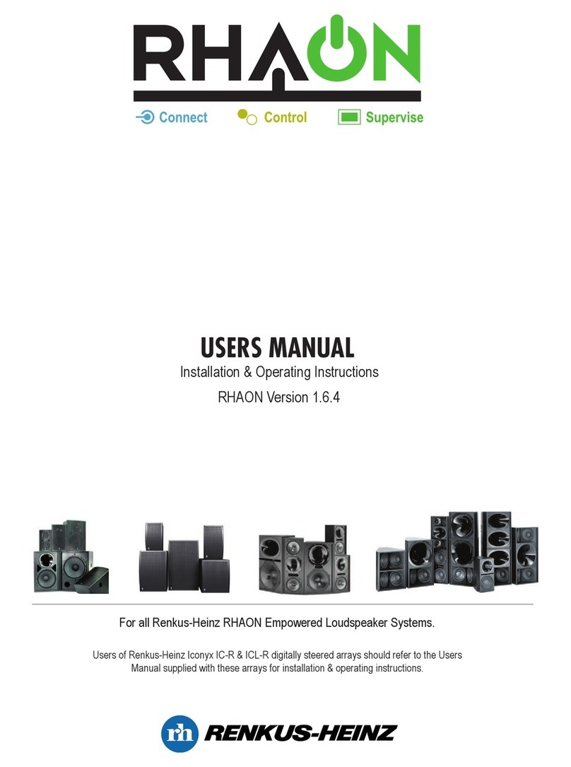 Renkus-Heinz CF Series RHAON User manual