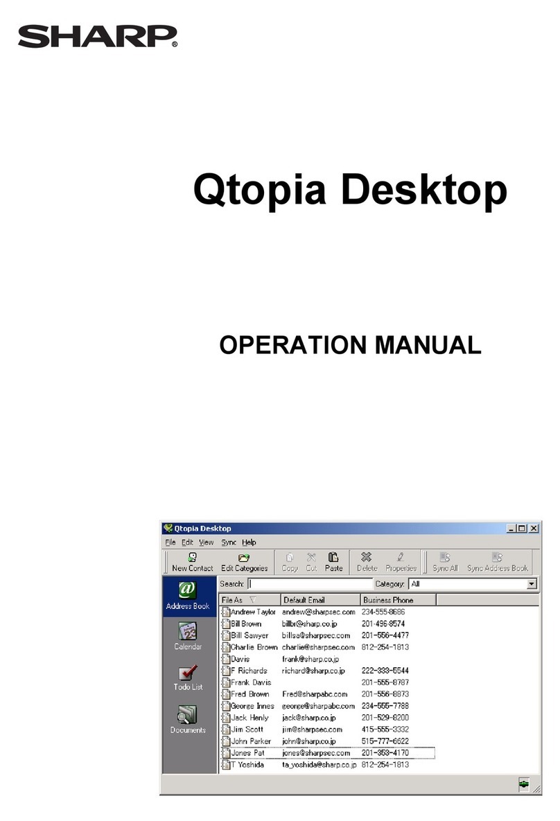 Sharp Qtopia Desktop Operation manual