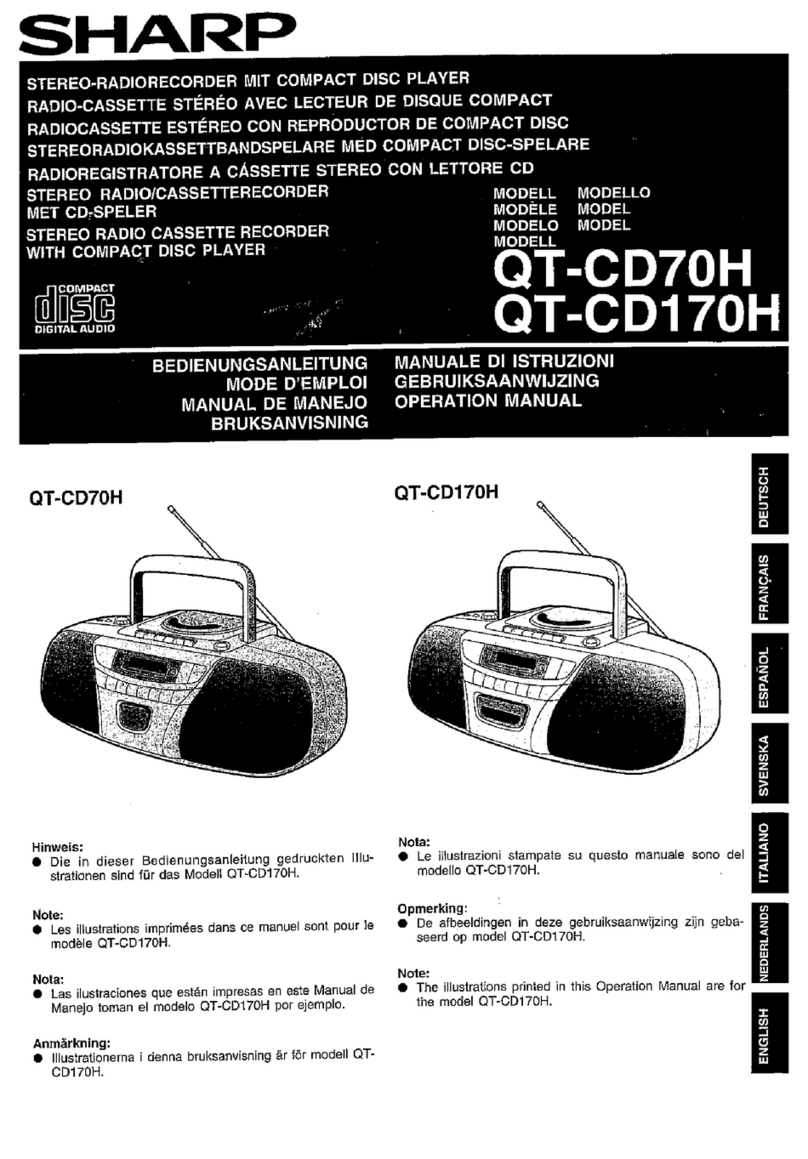 Sharp QT-CD170H User manual