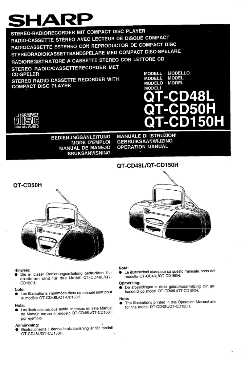 Sharp QT-CD150H User manual
