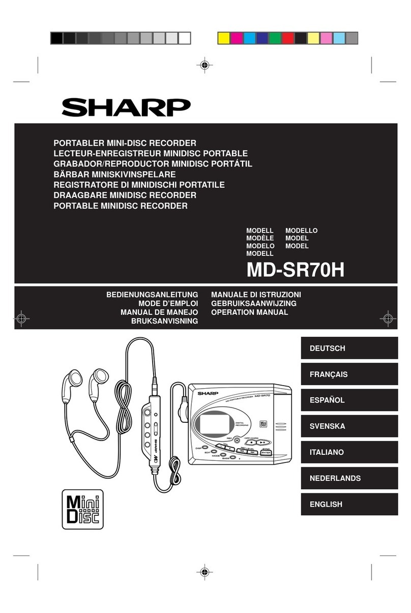 Sharp MD-SR70H User manual Sharp MD-SR70H User manual