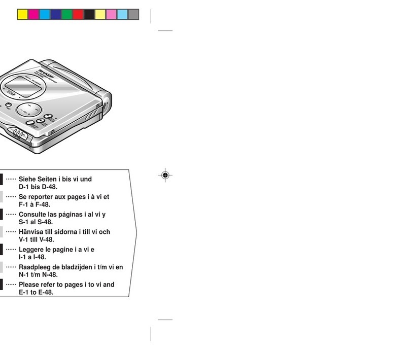 Sharp MD-MT99H User manual