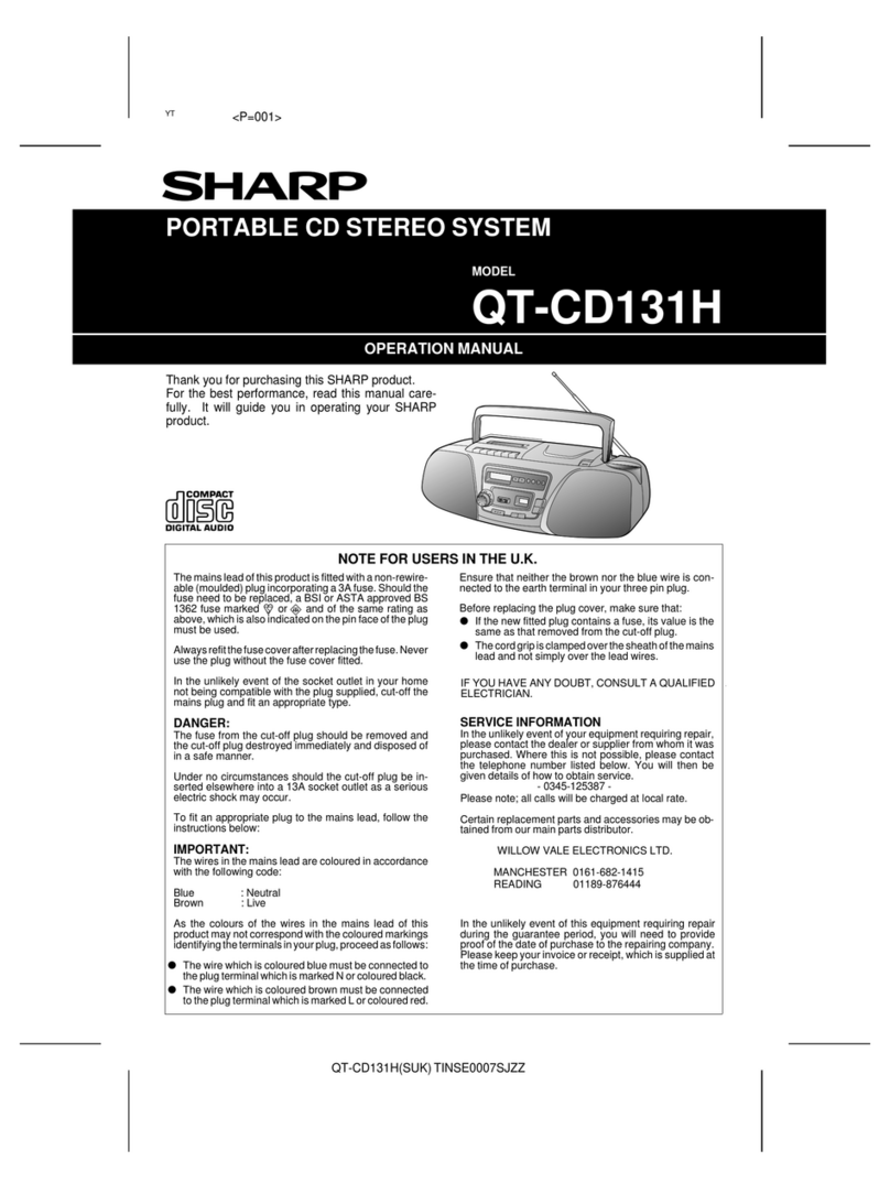 Sharp QT-CD131H Operation manual
