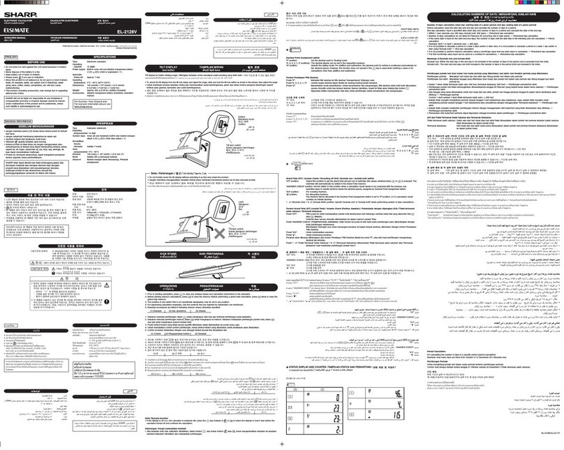 Sharp ESLI MATE EL-2128V User manual