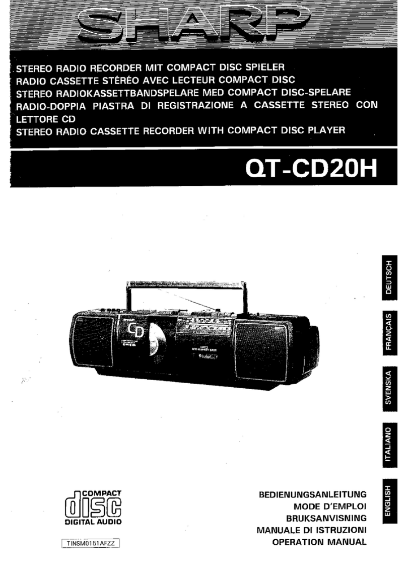 Sharp QT-CD20H User manual Sharp QT-CD20H User manual