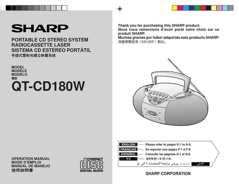 Sharp QT-CD180W User manual