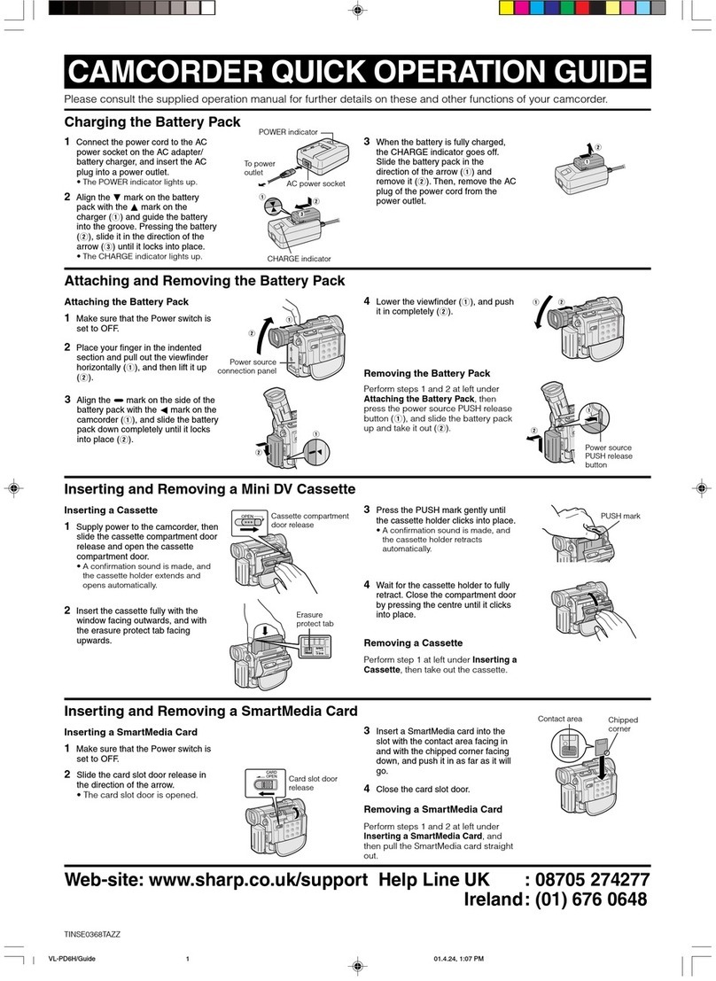 Sharp VL-PD6H Quick operation User guide