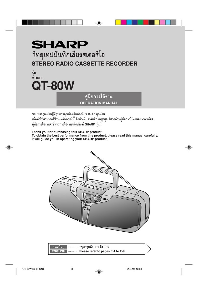 Sharp QT-80W User manual Sharp QT-80W User manual