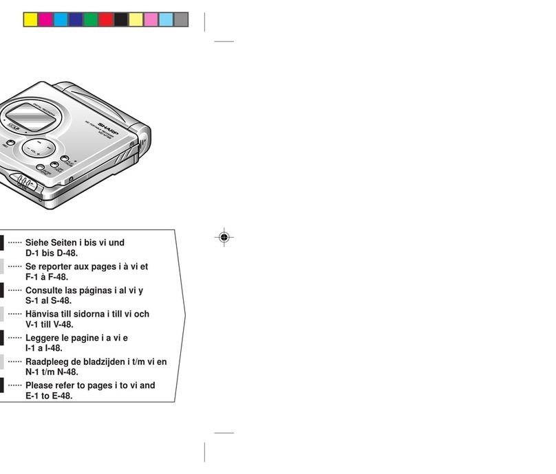 Sharp MD-MT88H User manual