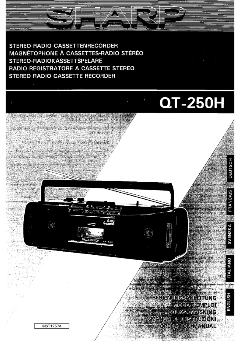 Sharp QT-250H User manual Sharp QT-250H User manual
