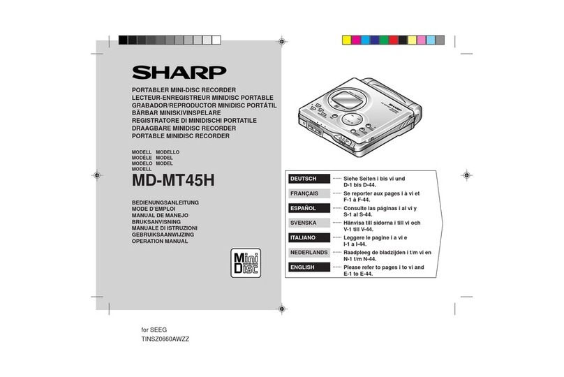 Sharp MD-MT45H User manual Sharp MD-MT45H User manual